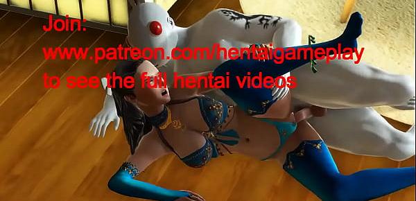 Cute dancer girl hentai having sex with a man in rabbit clothes in hot hentai 3d sex video